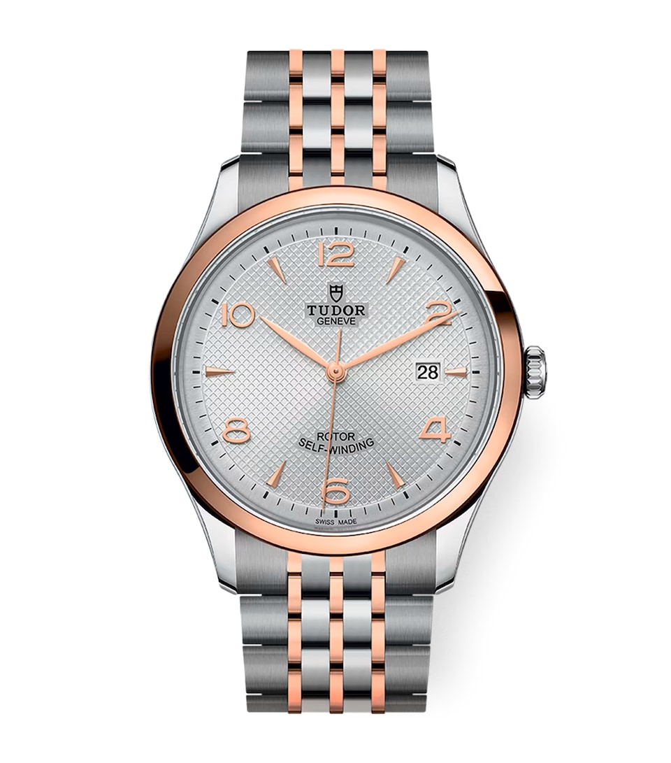 TUDOR 1926 Stainless Steel and Rose Gold Watch 41mm Silver