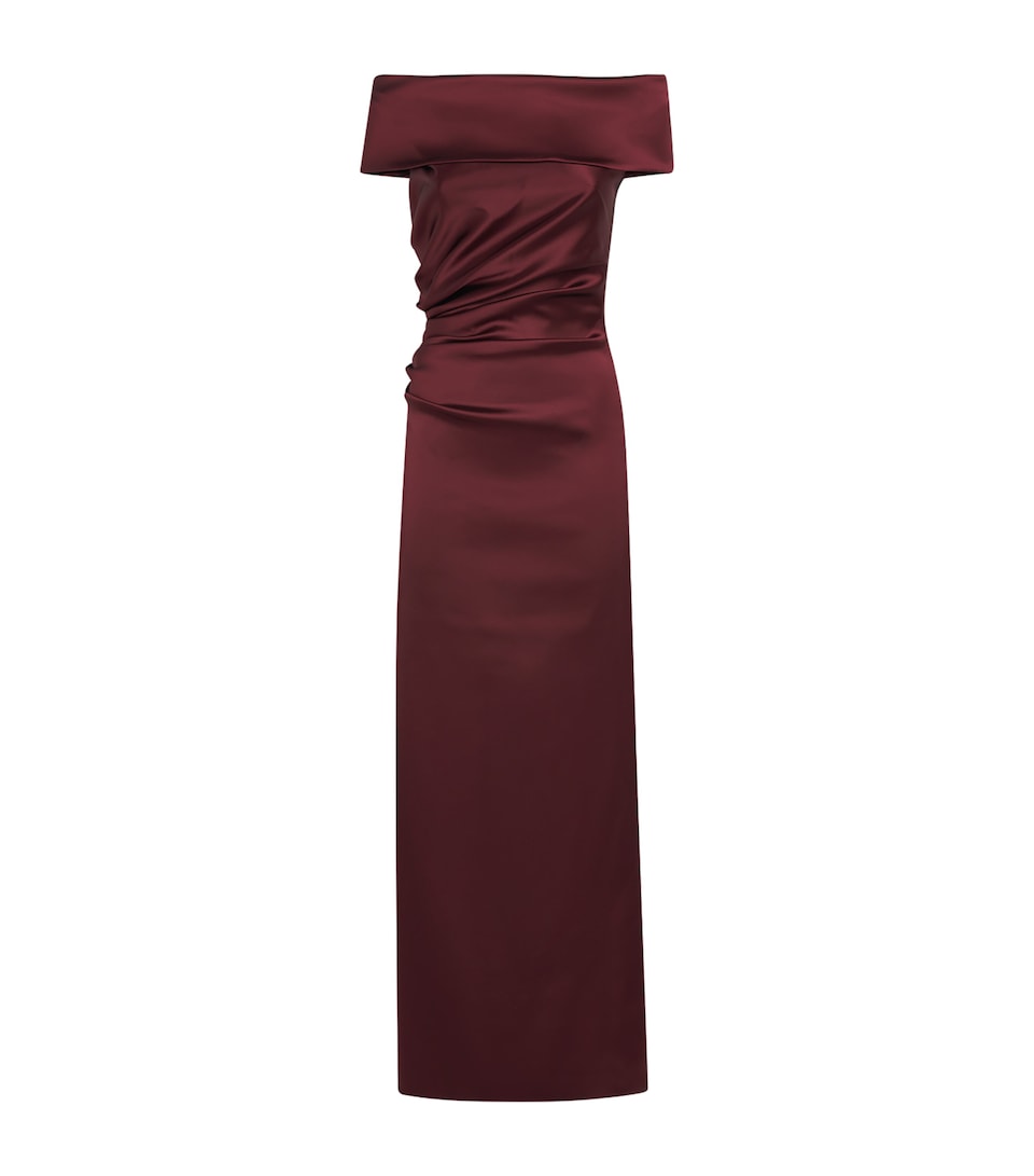 Stretch-Satin Maxi Dress