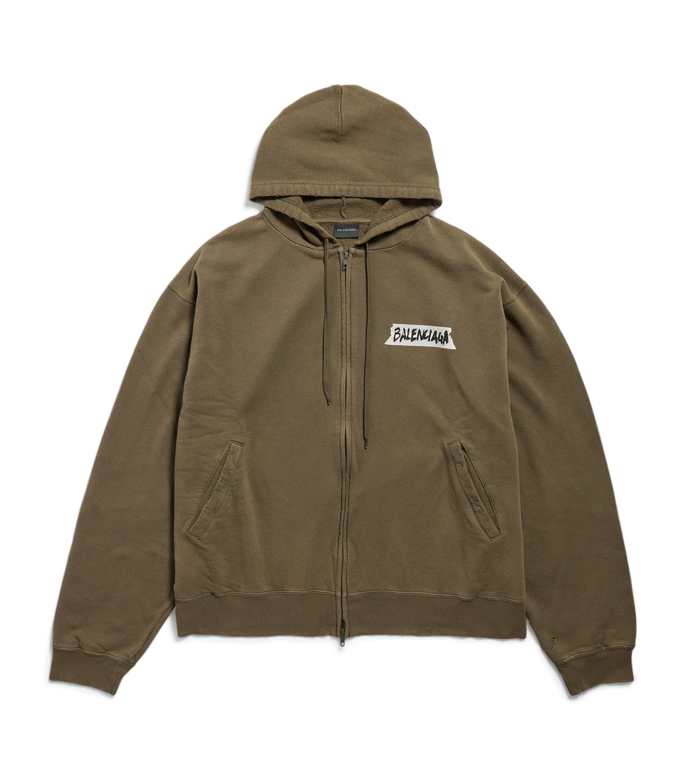 Cotton Masking Tape Logo Hoodie