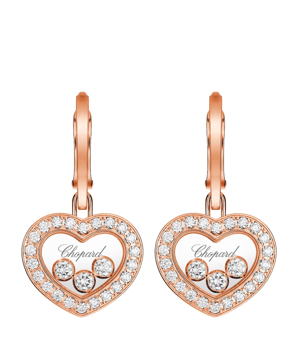 Rose Gold and Diamond Happy Diamonds Earrings