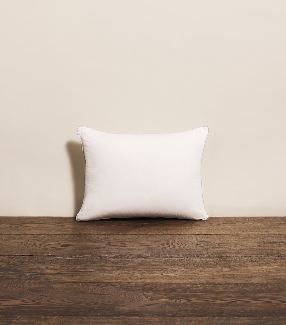 Harrods of London Down Travel Pillow with Cover (30cm x 40cm) White