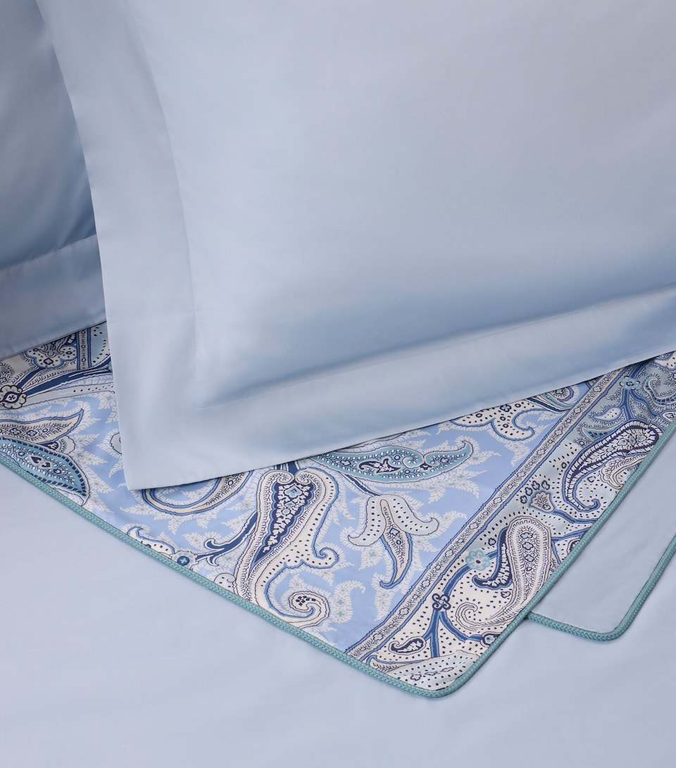 Etro Paisley Yaara Super King Duvet Cover Set (260cm x 220cm) Print Pale Blue Base