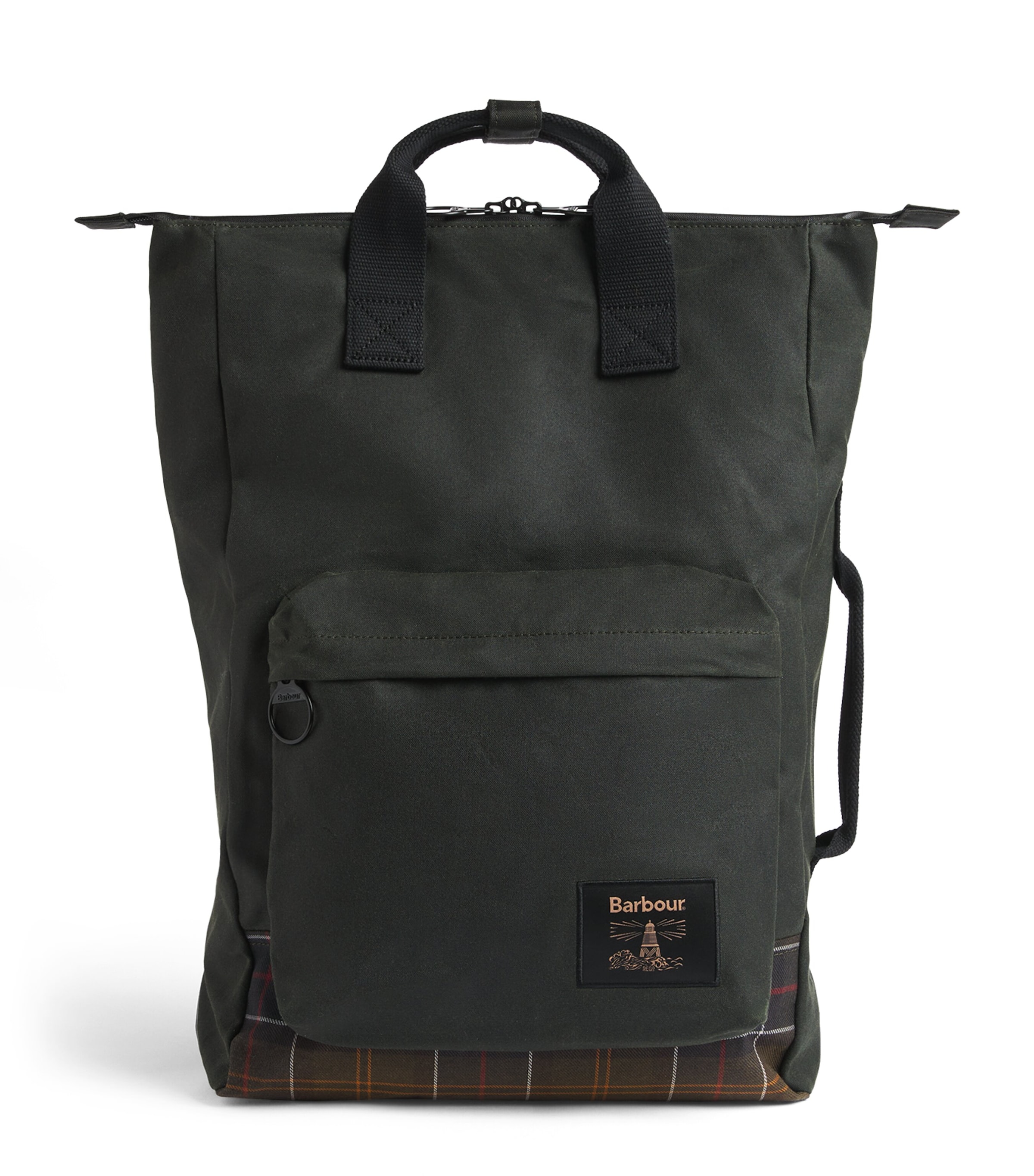 Barbour Waxed Cotton Field Backpack Sage/classic