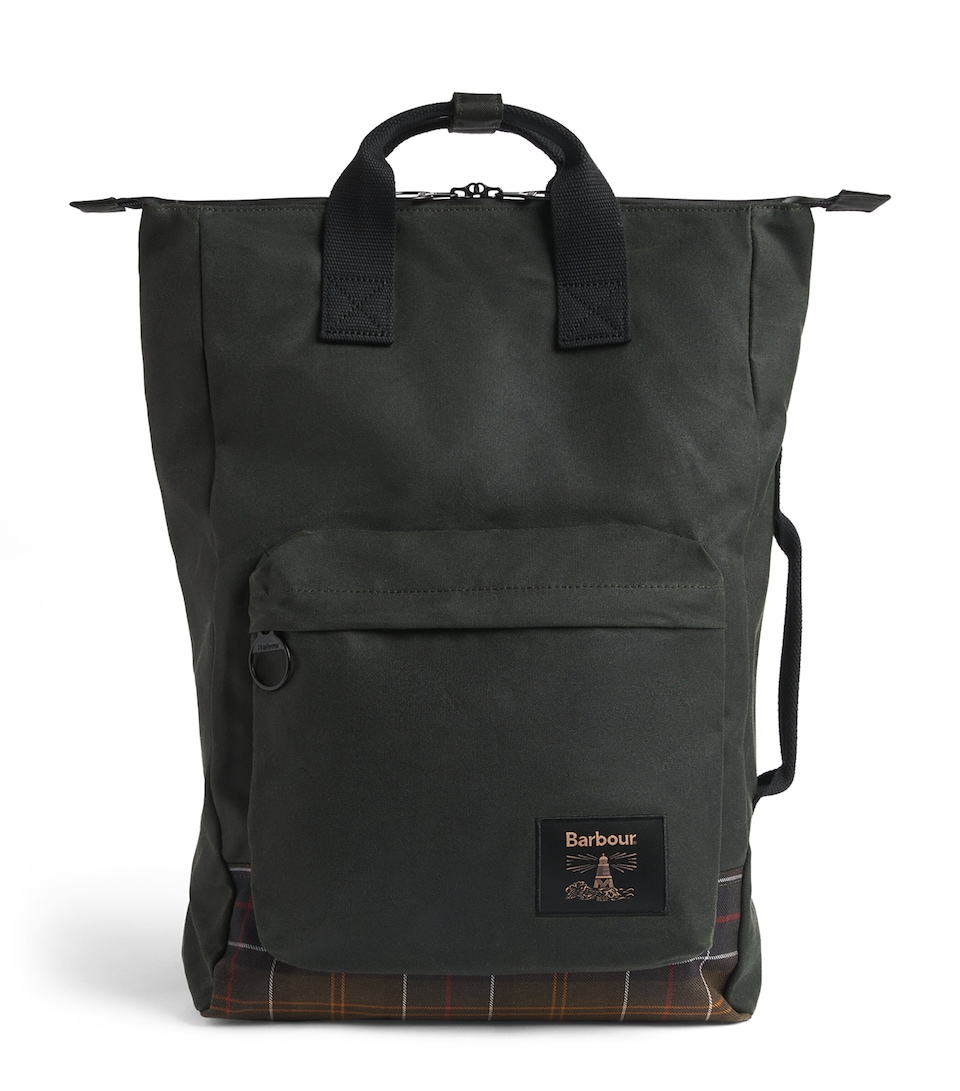 Barbour Waxed Cotton Field Backpack Sage/classic