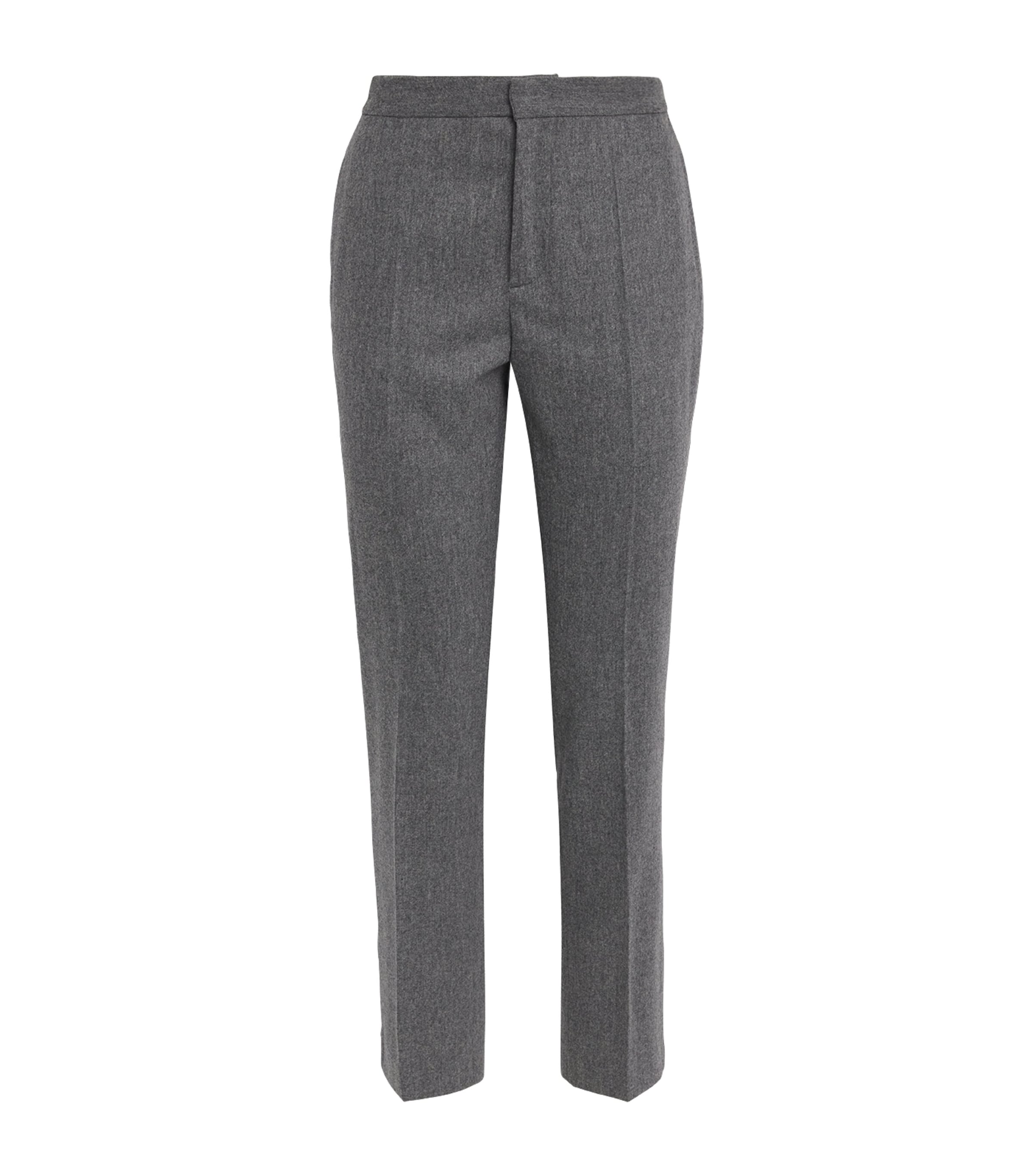 Wool-Cashmere High-Rise Straight Trousers