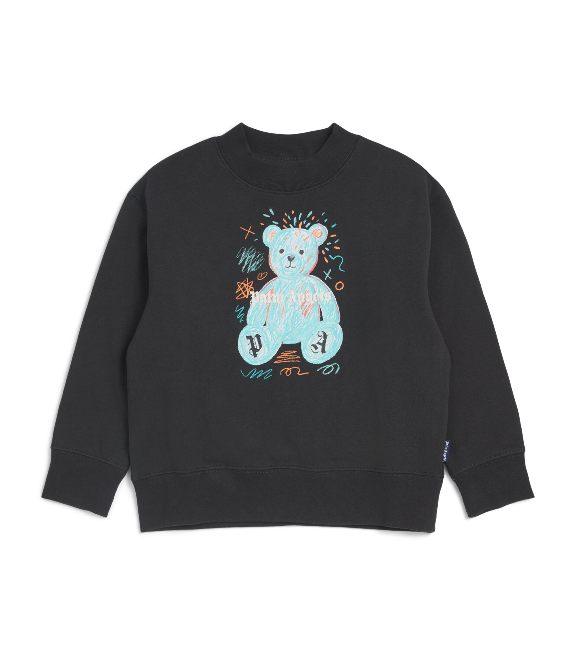 Palm Angels Kids Cotton Bear Sweatshirt (4-12+ Years) Nero/black