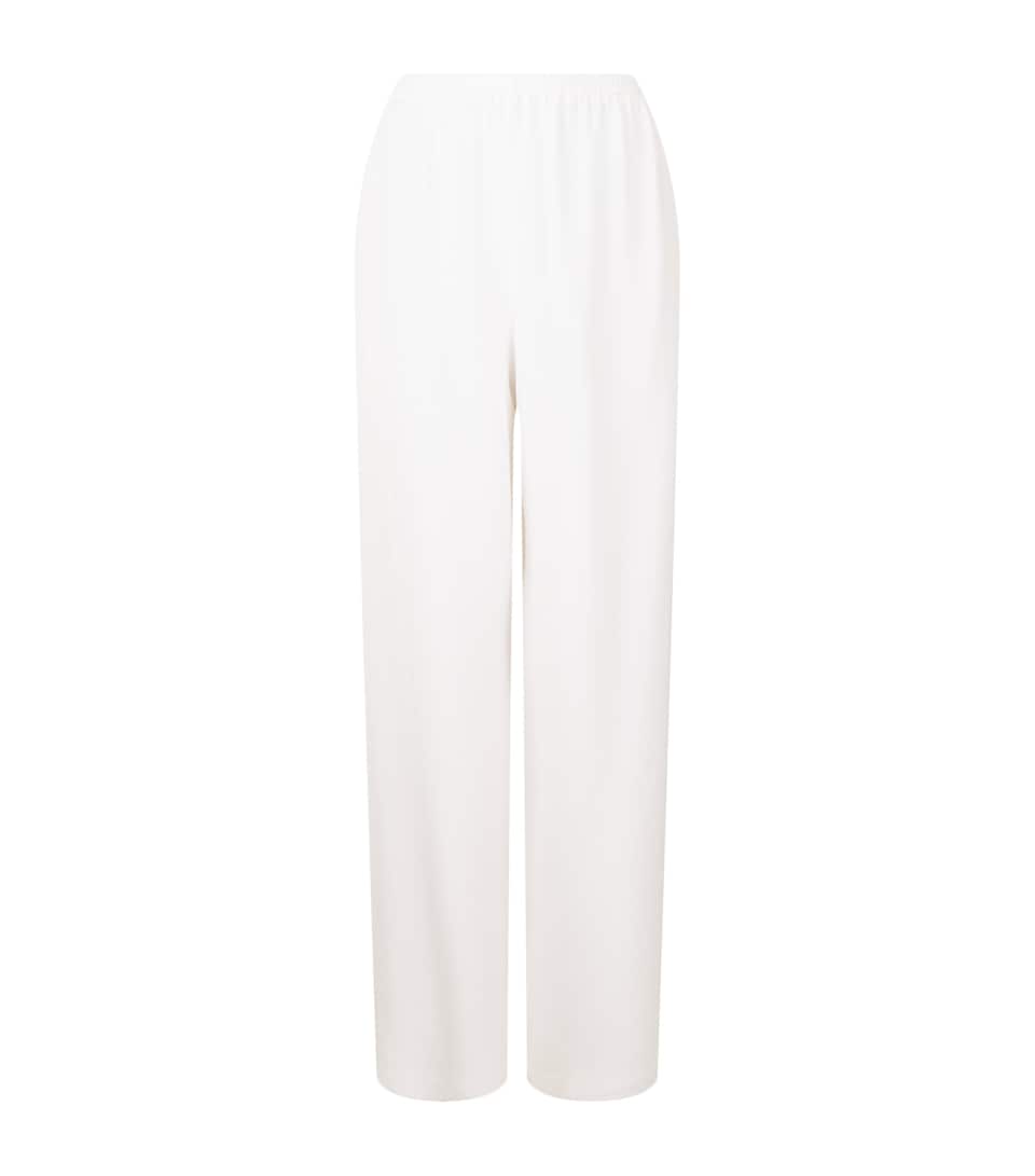 Silk Wide-Leg Trousers