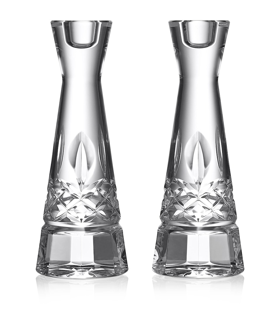 Waterford Set of 2 Lismore Candlesticks (20cm) Clear