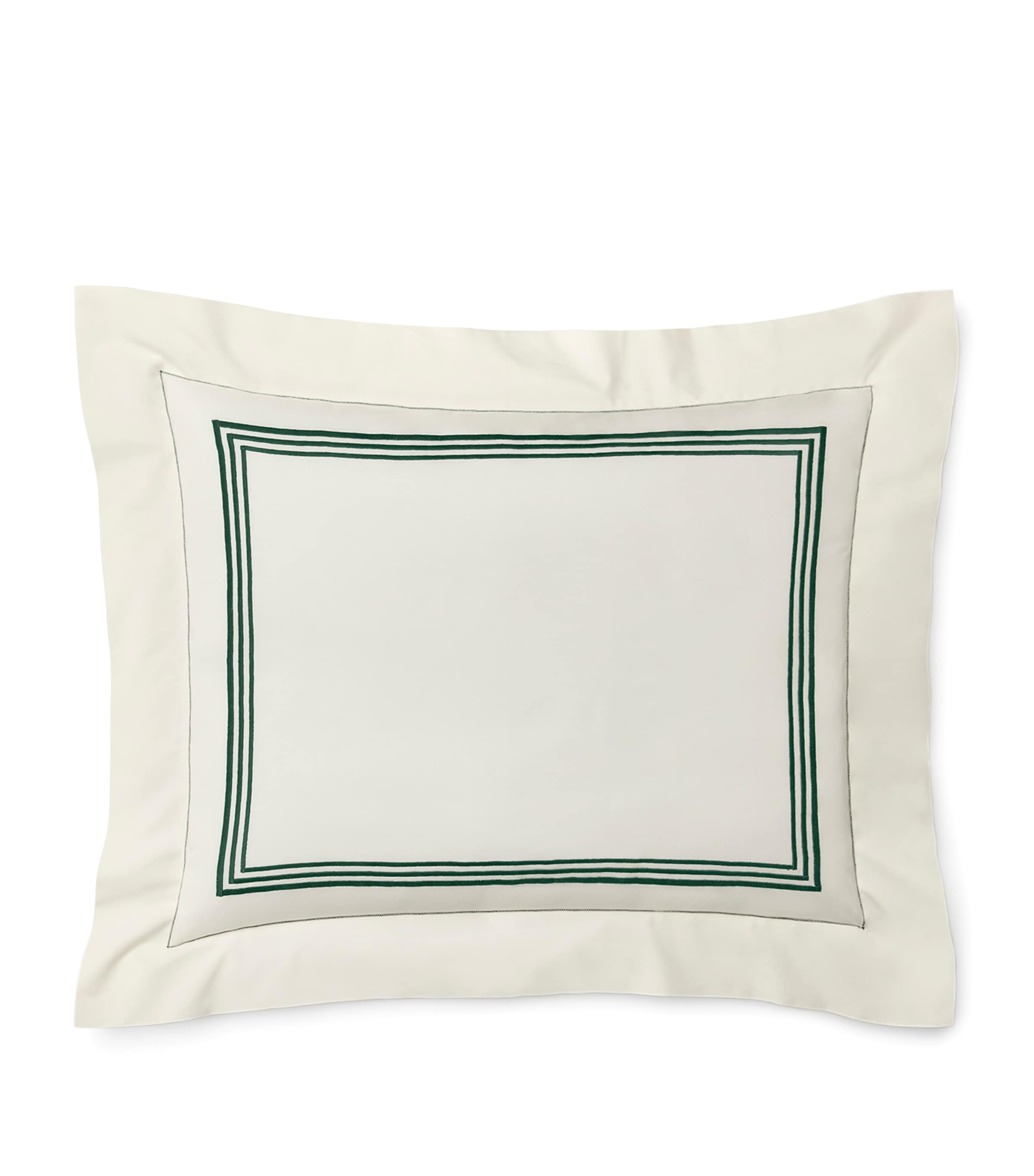Pratesi Tre Righe King Pillowcase (50cm x 90cm) Ivory/emerald