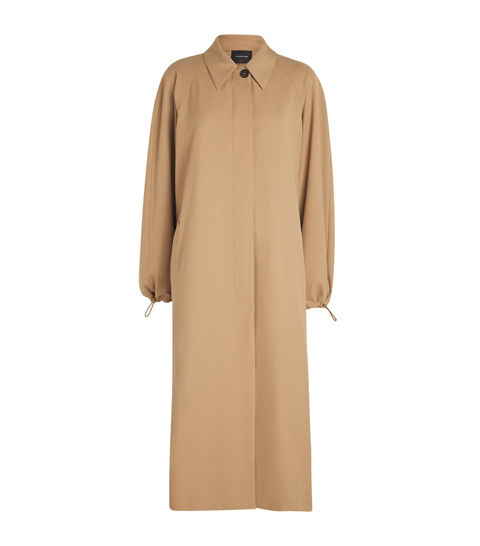 Drawstring-Detail Trench Coat