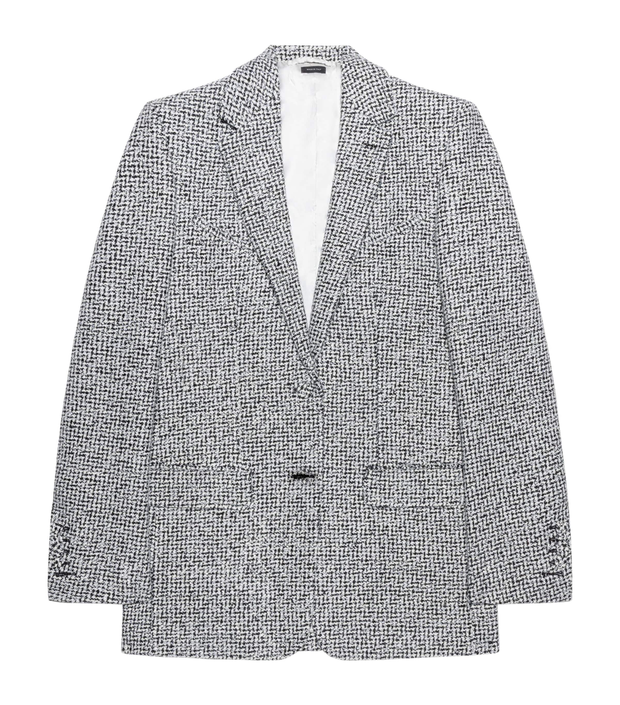 TOM FORD Womens Tweed Sequinned Chevron Blazer Yne