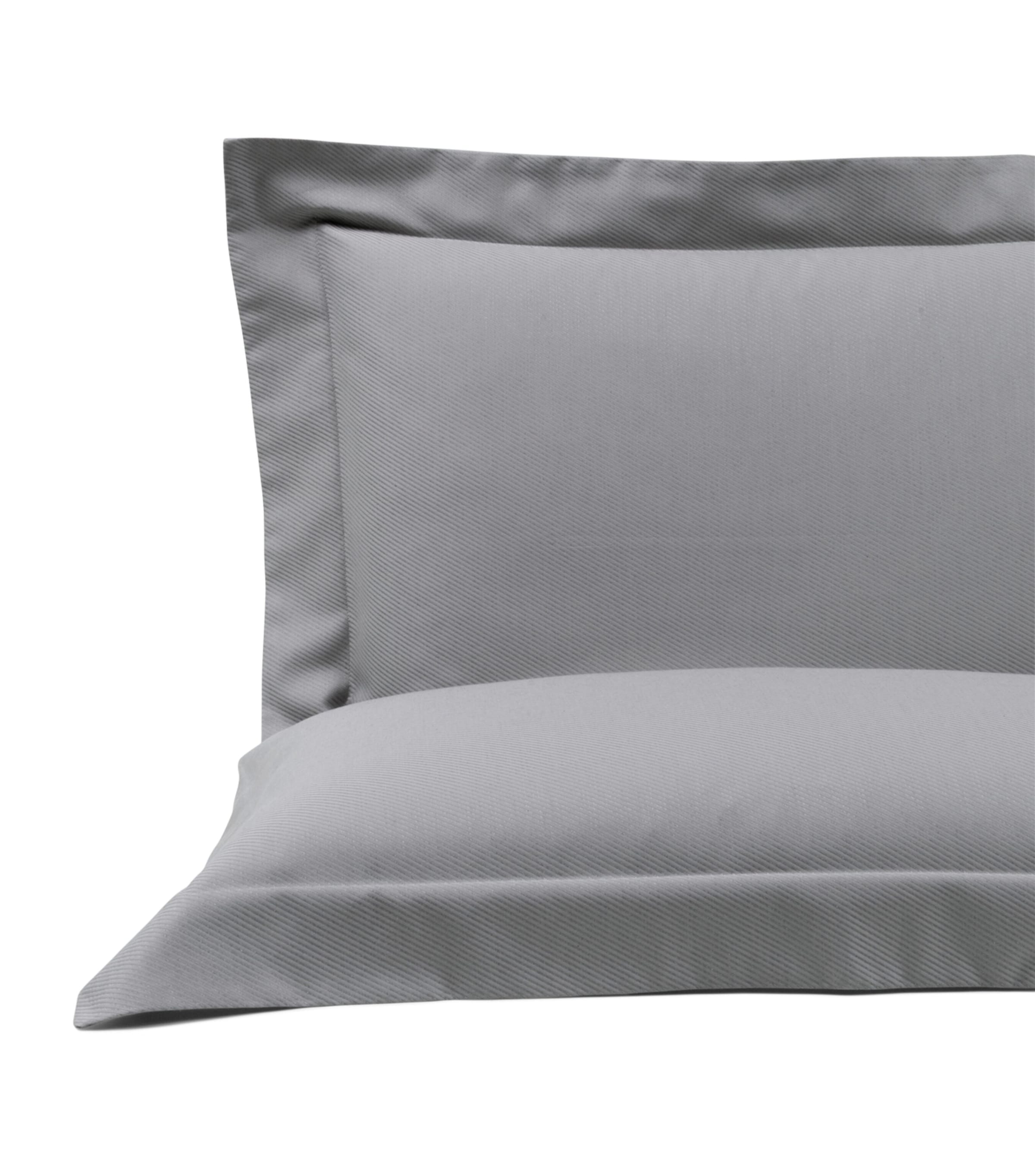 Frette Leisure Twill Pillowcase (51cm x 71cm) Grey Melange