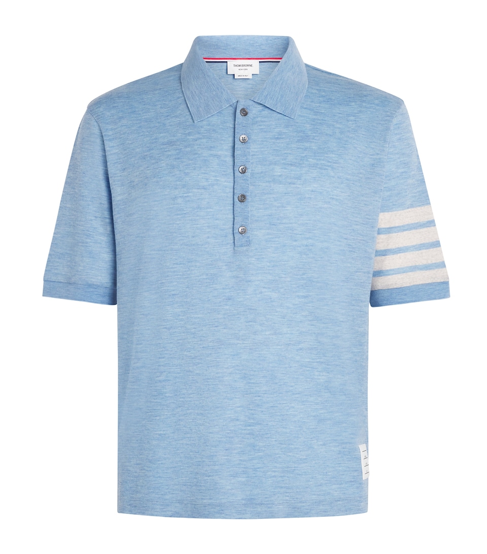 Wool 4-Bar Polo Shirt
