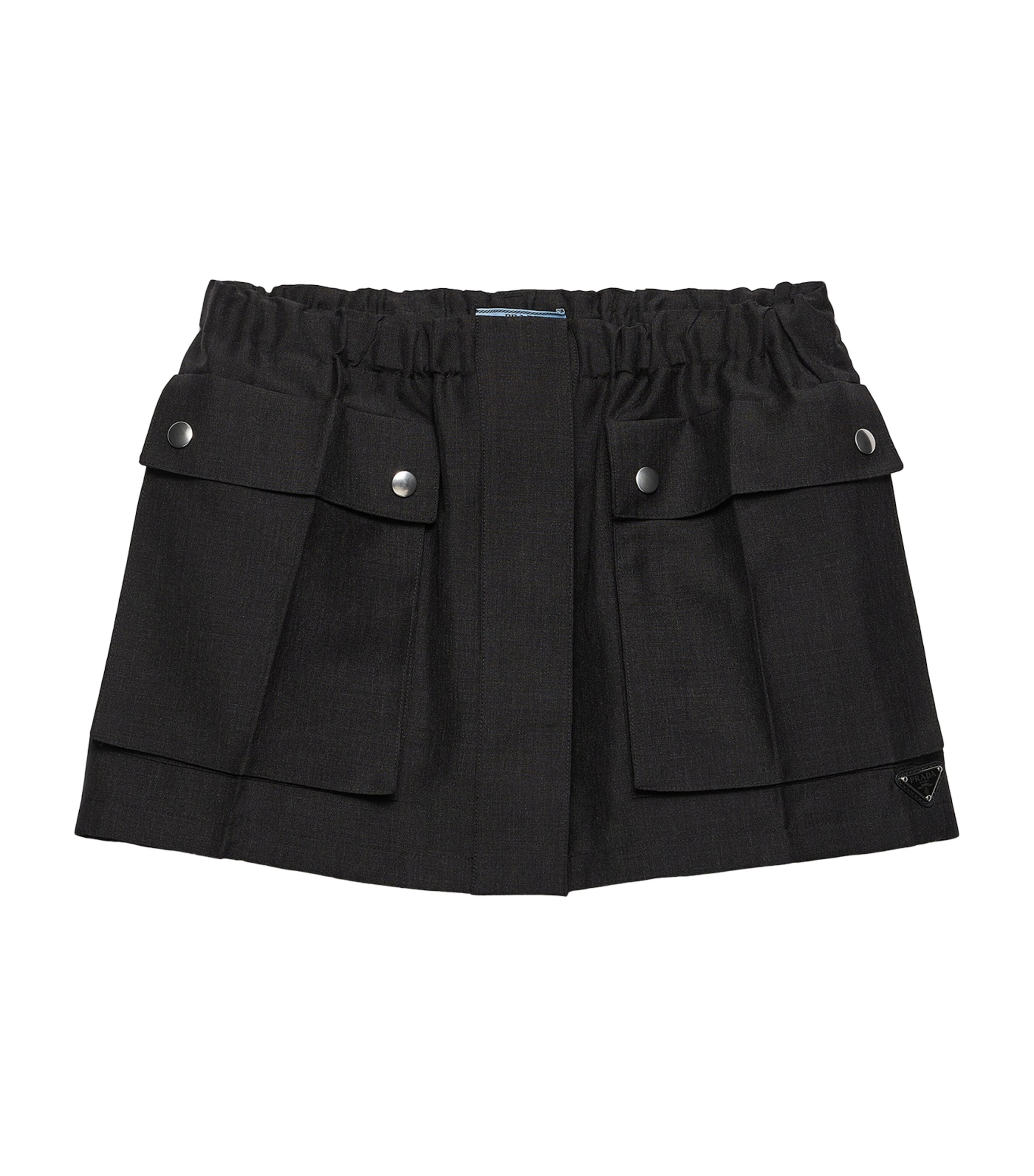 Prada Womens Mohair-Wool Mini Skirt