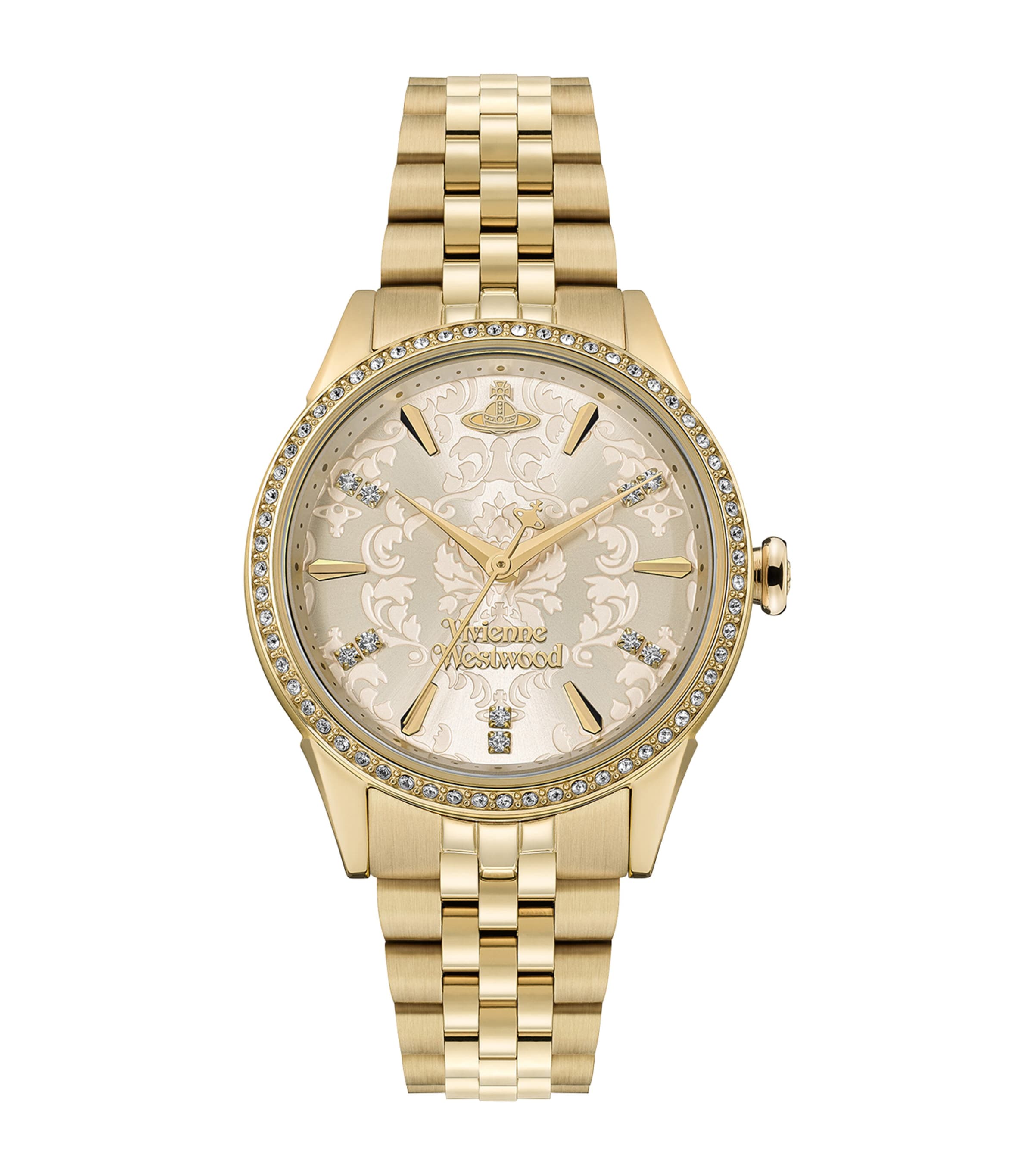 Vivienne Westwood Stainless Steel Little Wallace Watch 32mm Gold Champagne