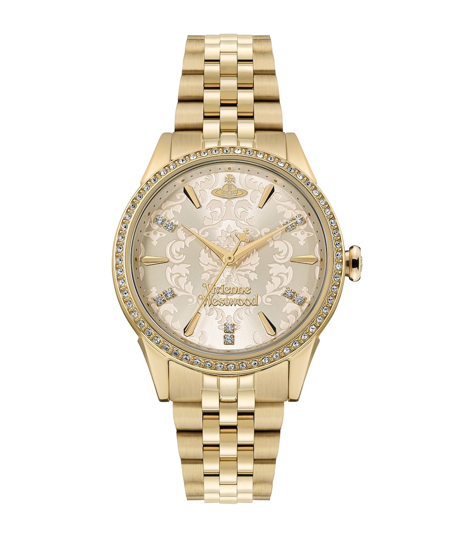 Vivienne Westwood Stainless Steel Little Wallace Watch 32mm Gold Champagne