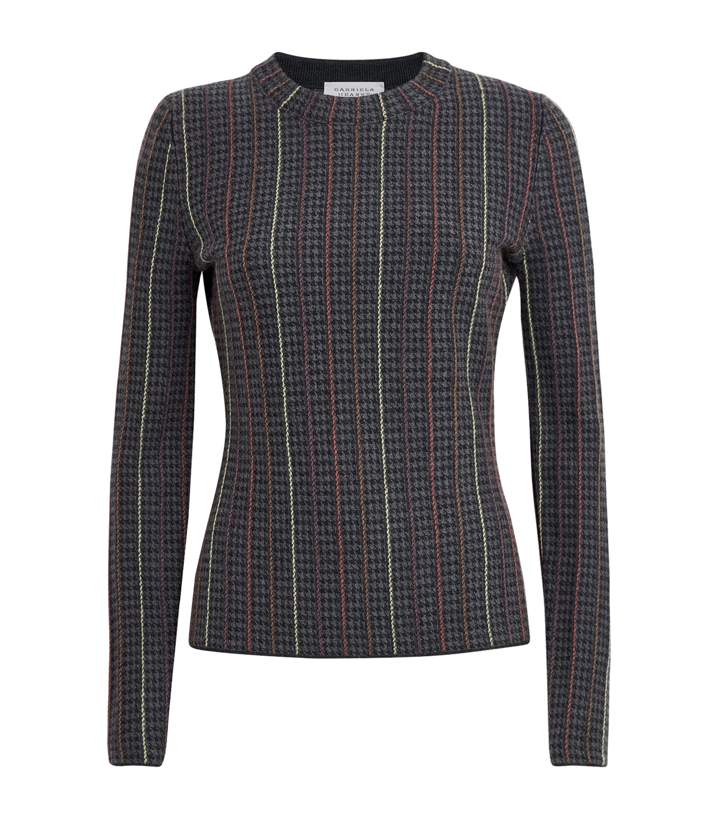 Gabriela Hearst Womens Cashmere-Silk Pons Sweater Ccm Charcoal Multi
