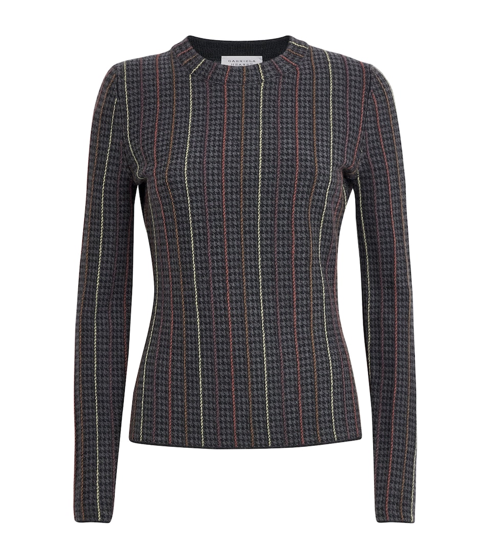 Gabriela Hearst Womens Cashmere-Silk Pons Sweater Ccm Charcoal Multi