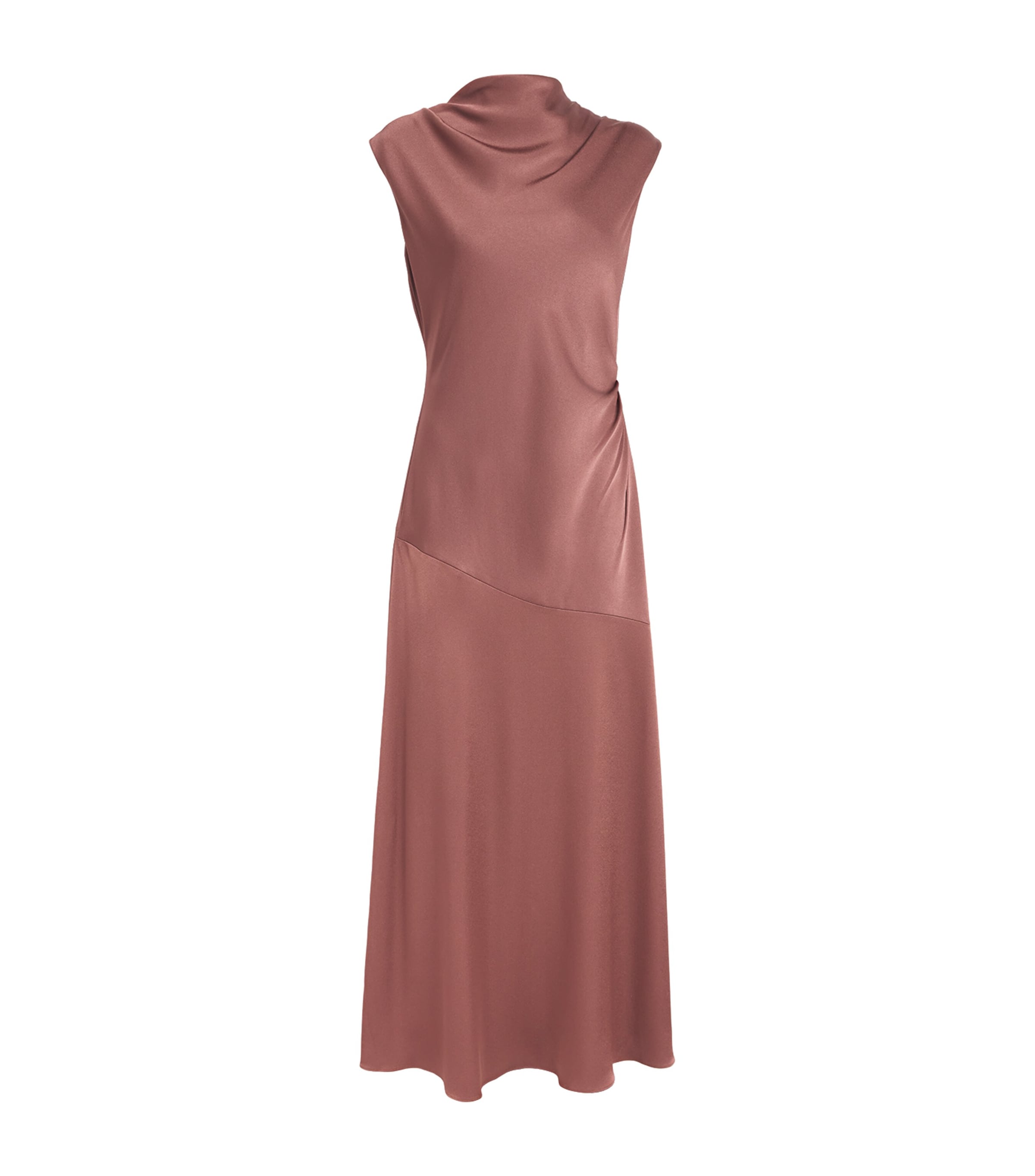 ME+EM Womens Crepe Bias-Cut Maxi Dress Light Cinnamon Brown