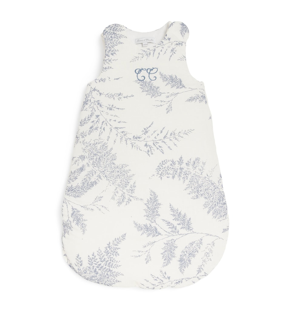 Tartine et Chocolat Linen-Cotton Embroidered Sleeping Bag Chambray