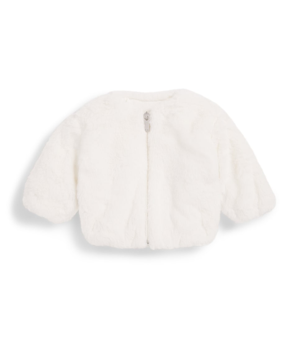 Teddy & Minou Faux Fur Jacket (3-36 Months) Cream