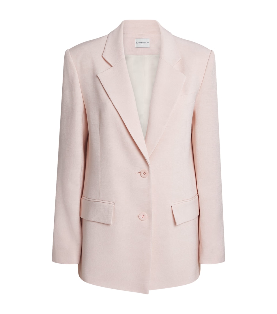 Claudie Pierlot Womens Single-Breasted Blazer Pale Pink