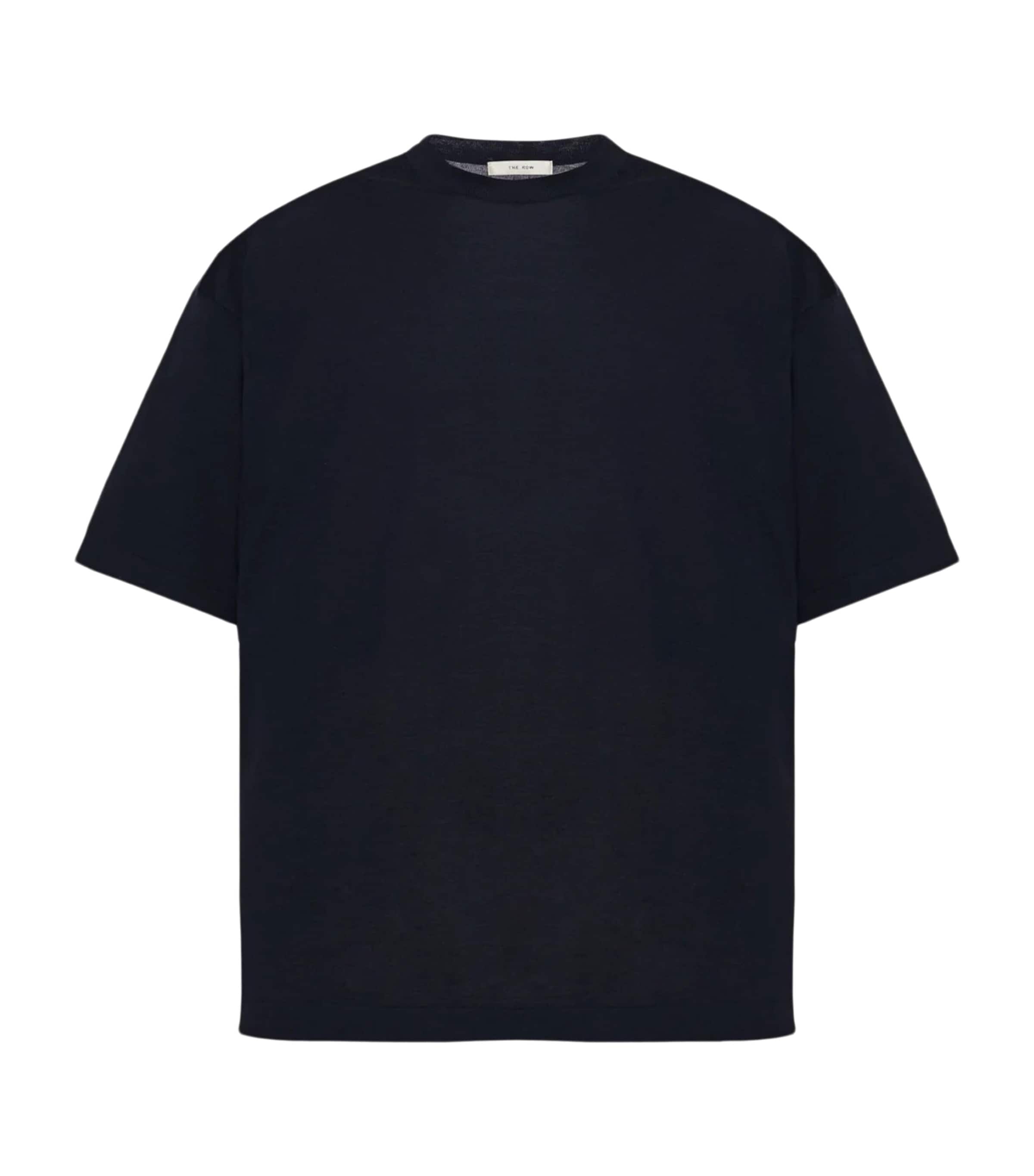 The Row Dlomu Wool T-Shirt Navy