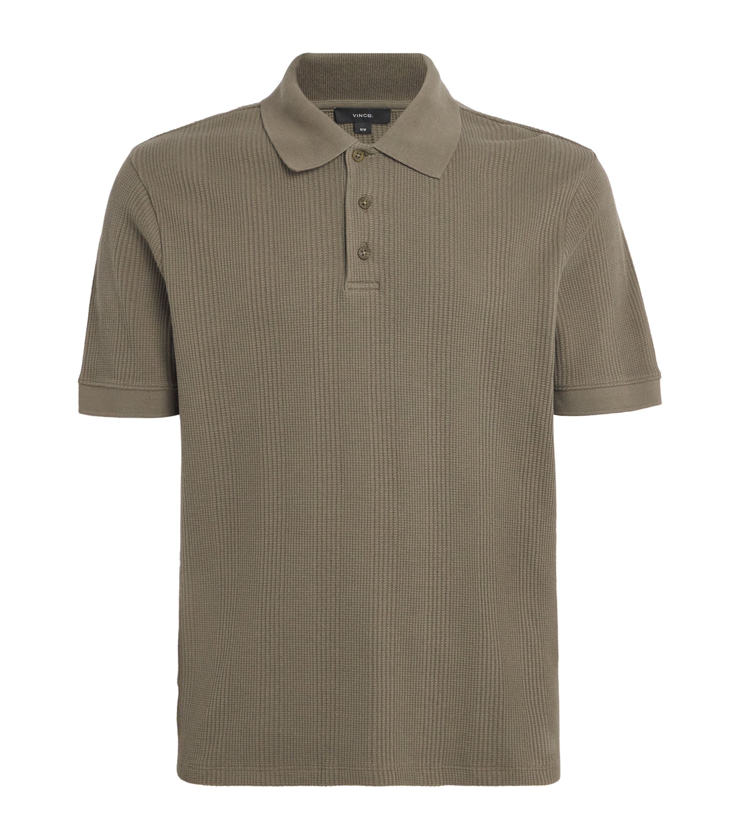 Cotton-Stretch Textured Polo Shirt