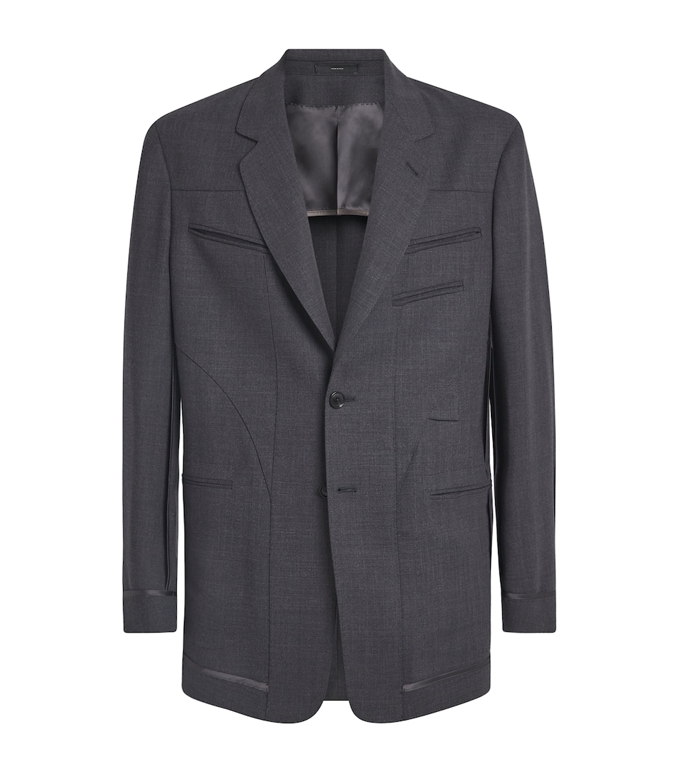 Paul Smith Mens Wool Inside-Out Blazer Melange
