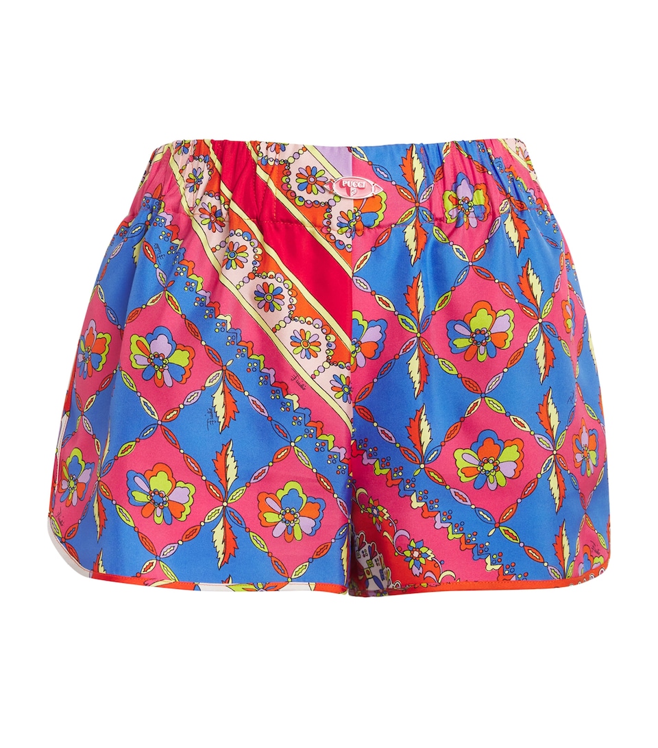 Silk Festa Print Shorts