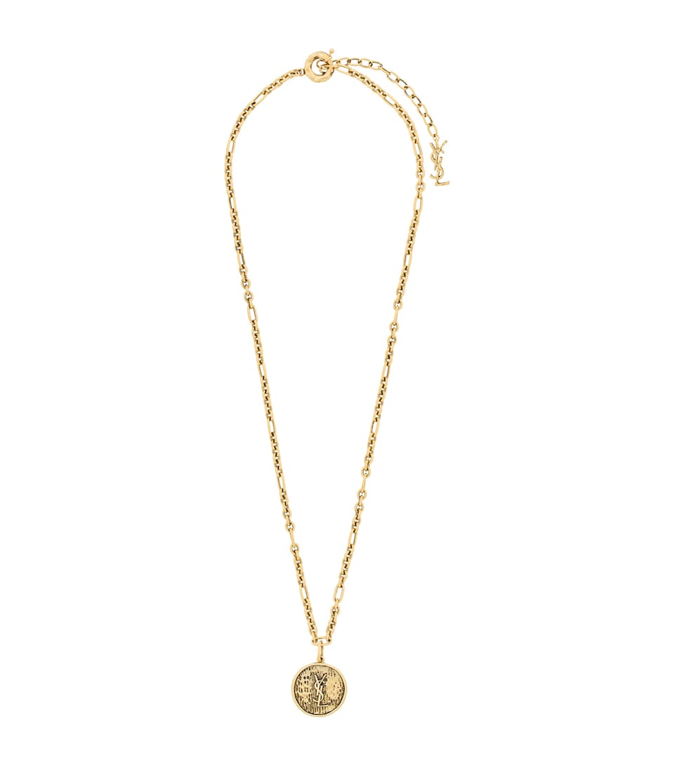 Saint Laurent Cassandre Medallion Necklace