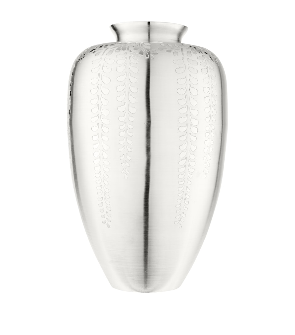 Christofle Chute De Glycines Sterling Silver Vase (82cm) Silver