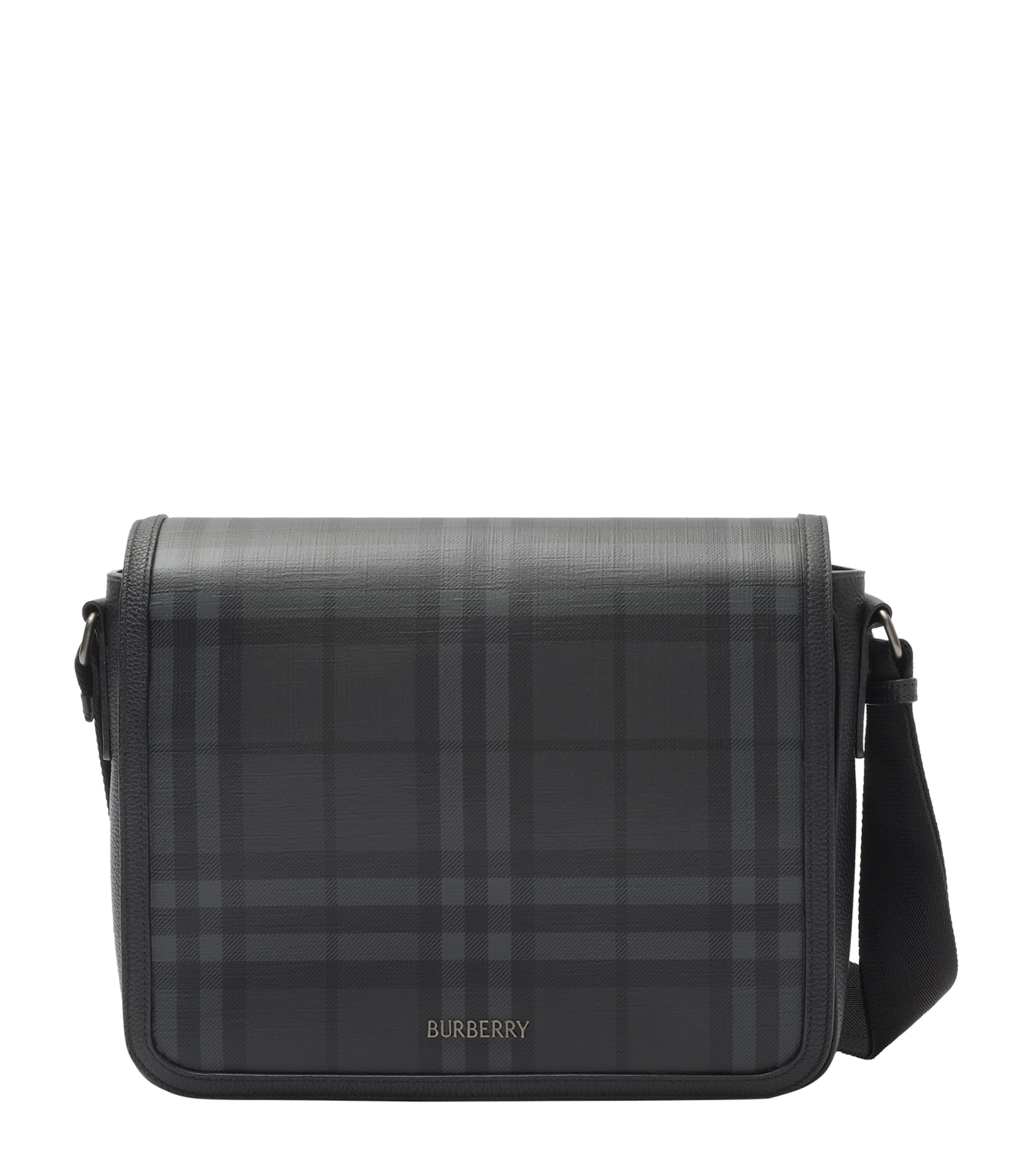 Burberry City Check Messenger Bag Iron