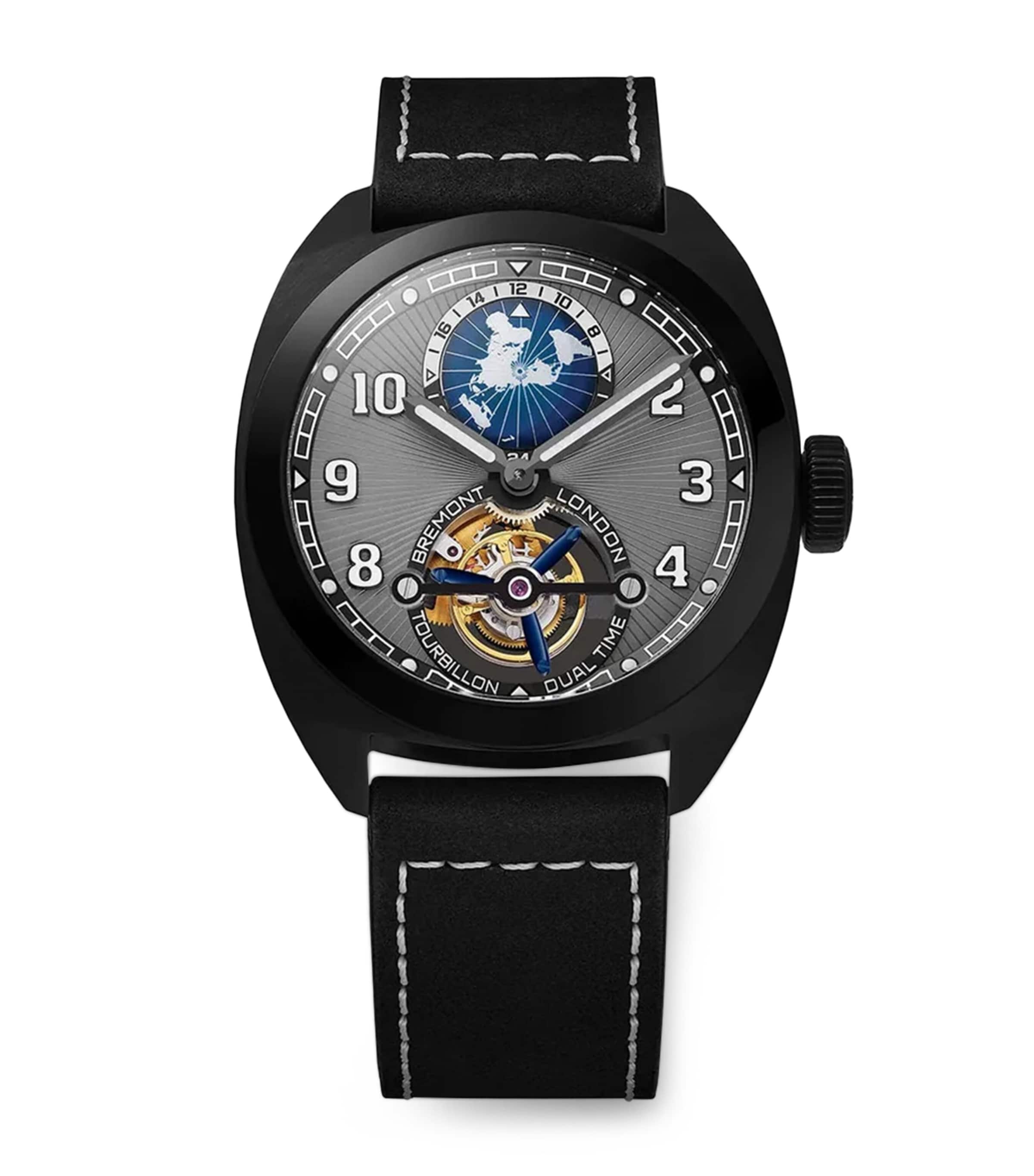 Titanium Terra Nova Dual-Time Tourbillon Watch 42.5mm