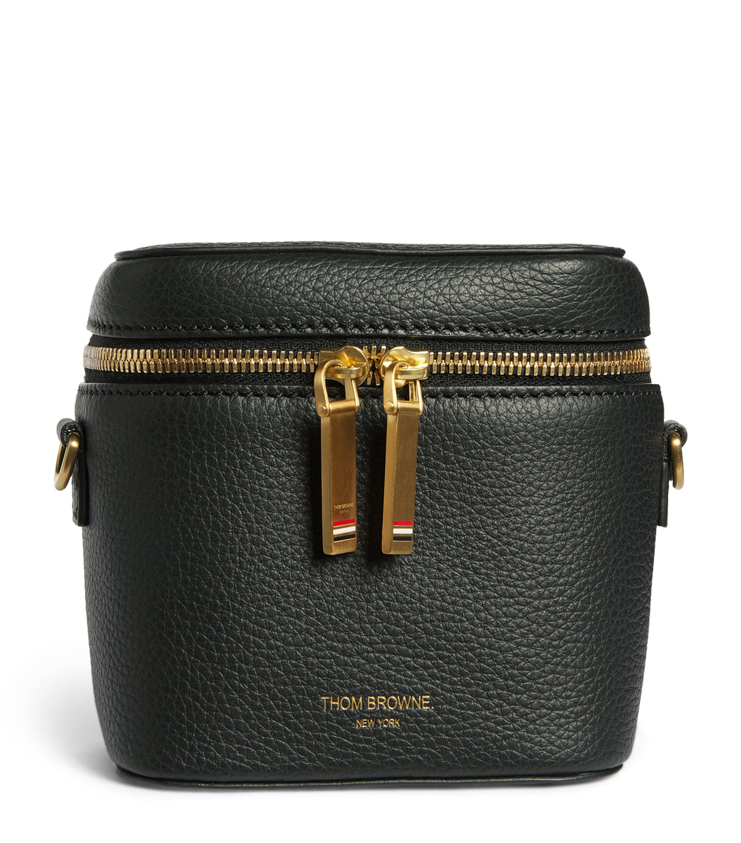 Thom Browne Leather Box Pouch Black