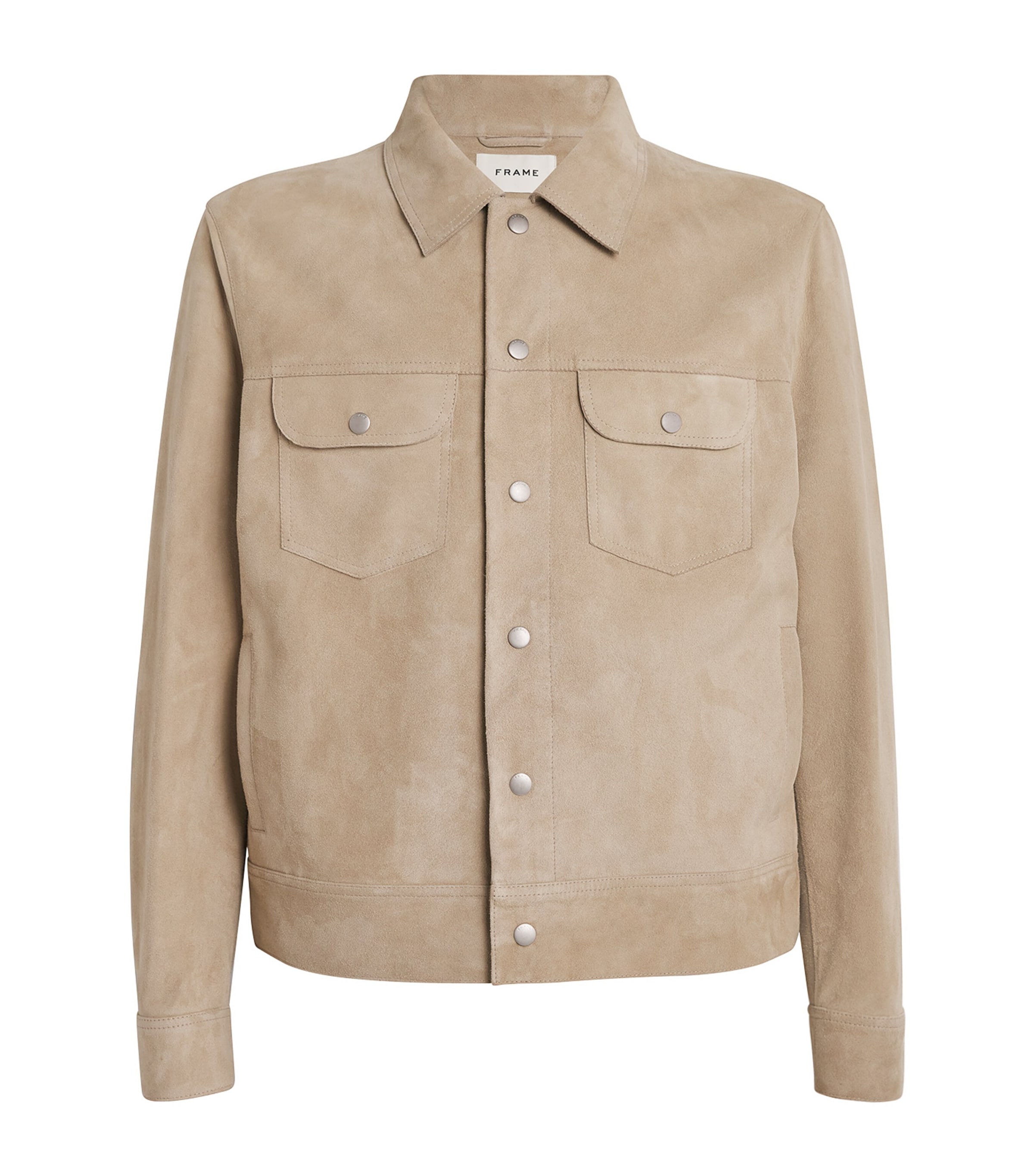 Suede Trucker Shirt Jacket