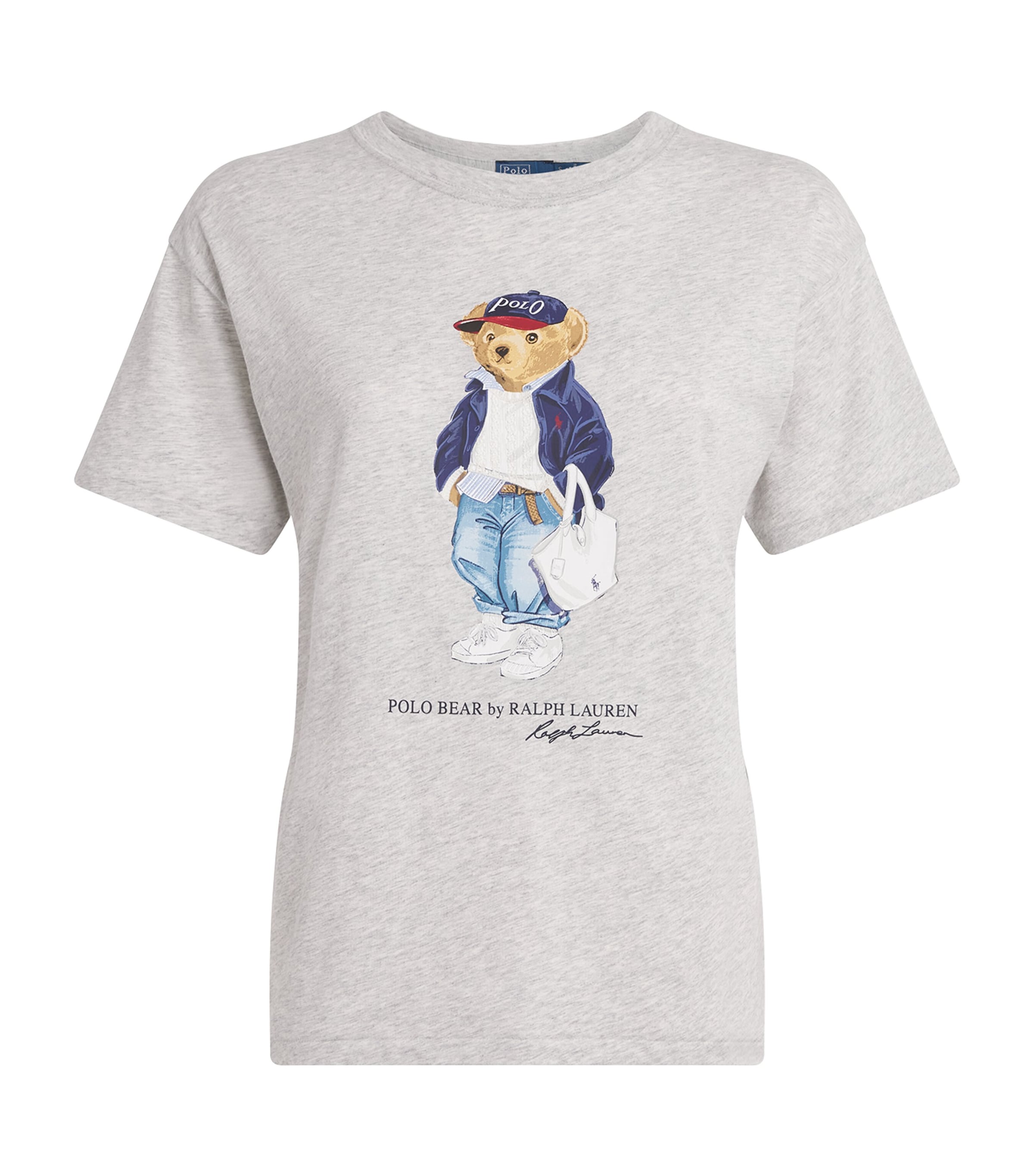 Polo Ralph Lauren Womens Cotton Polo Bear T-Shirt Light Smoke Heather