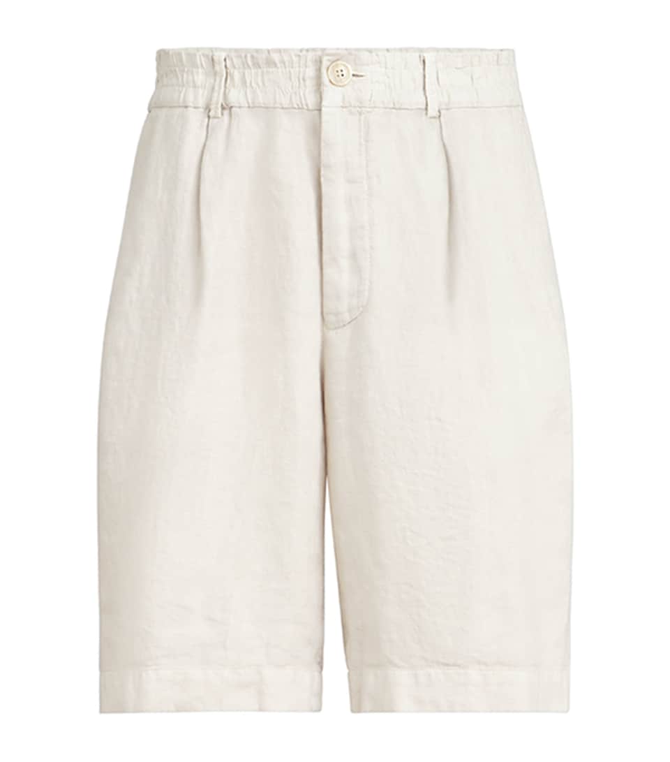 Linen Garment-Dyed Bermuda Shorts