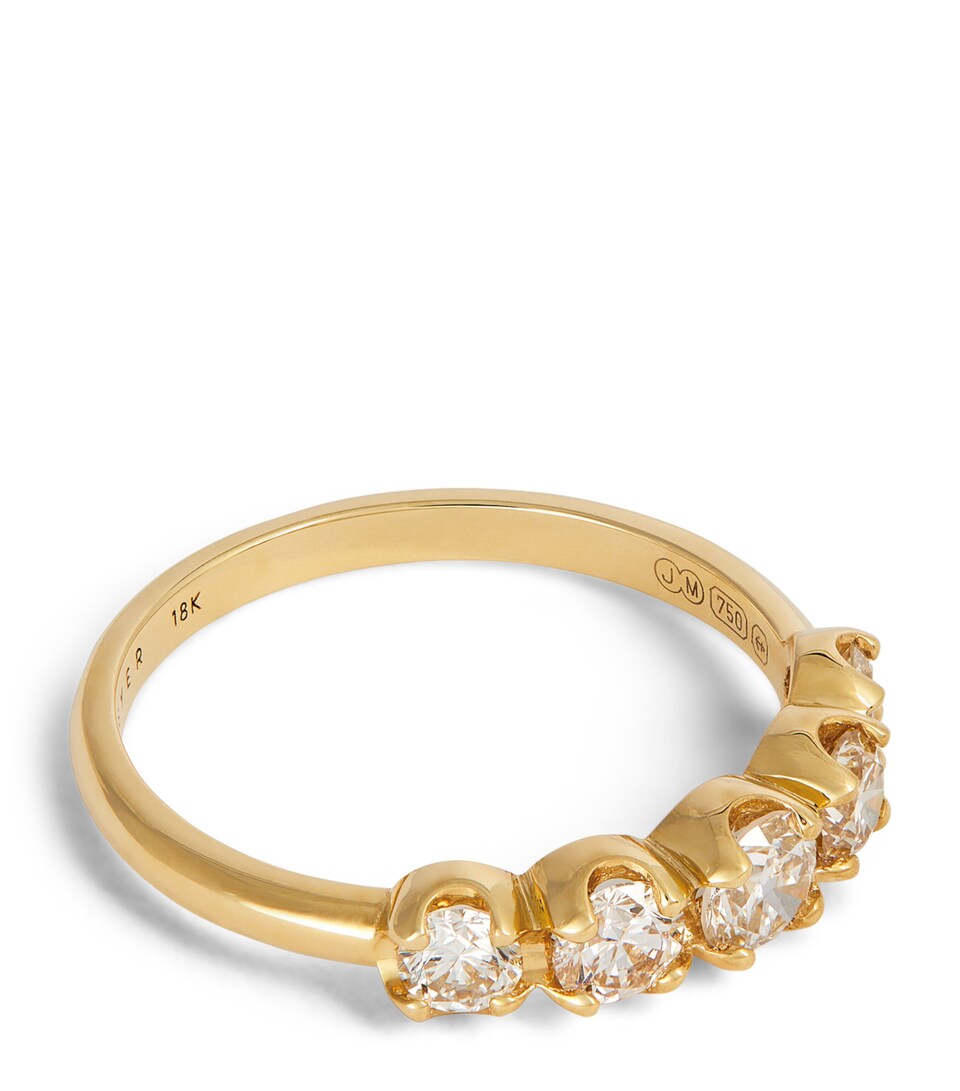 Yellow Gold and Diamond Graduated Ring