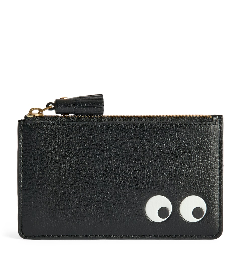 Leather Eyes Zipped Card Holder