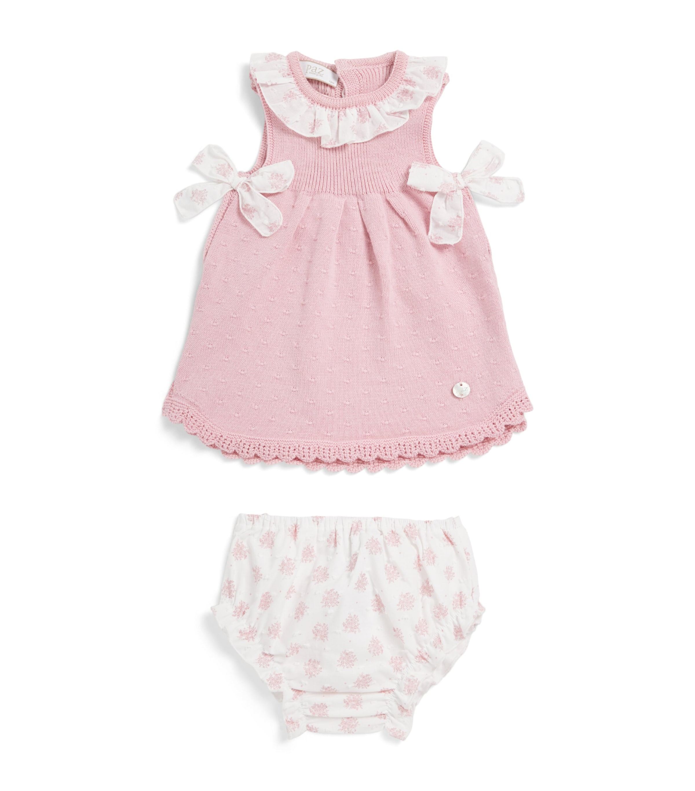 Cotton Knitted Top and Bloomers Set (1-24 Months)
