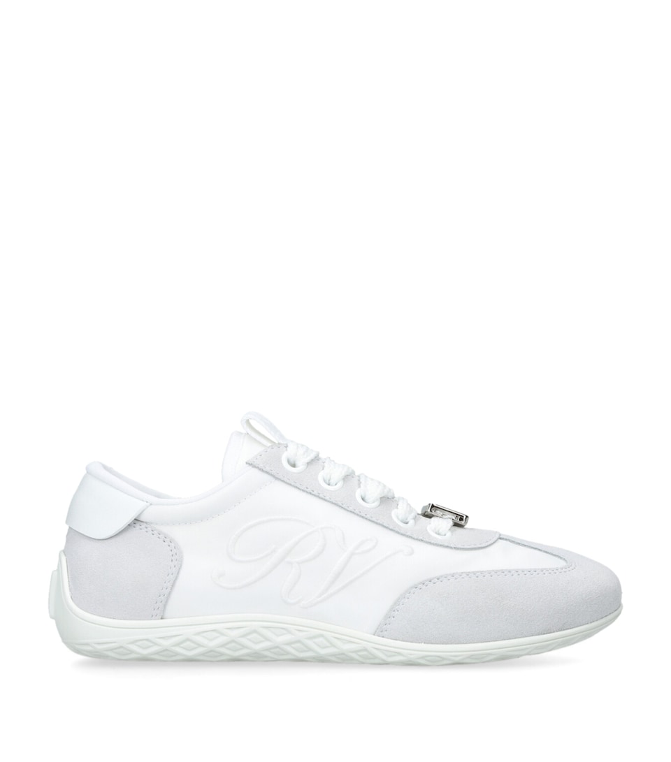 Suede-Satin Viv Low-Top Sneakers