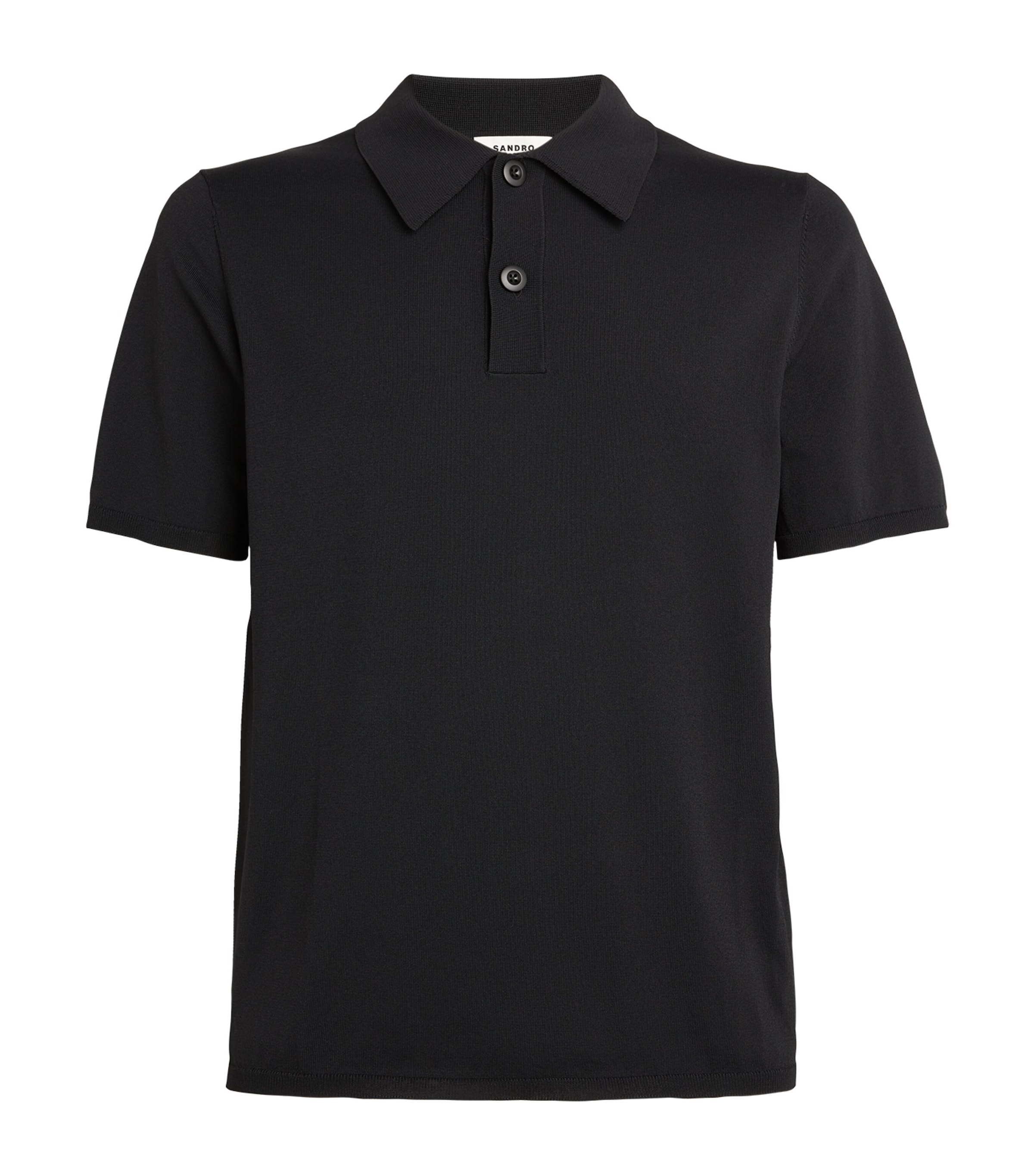 Sandro Paris Mens Polo Shirt Black