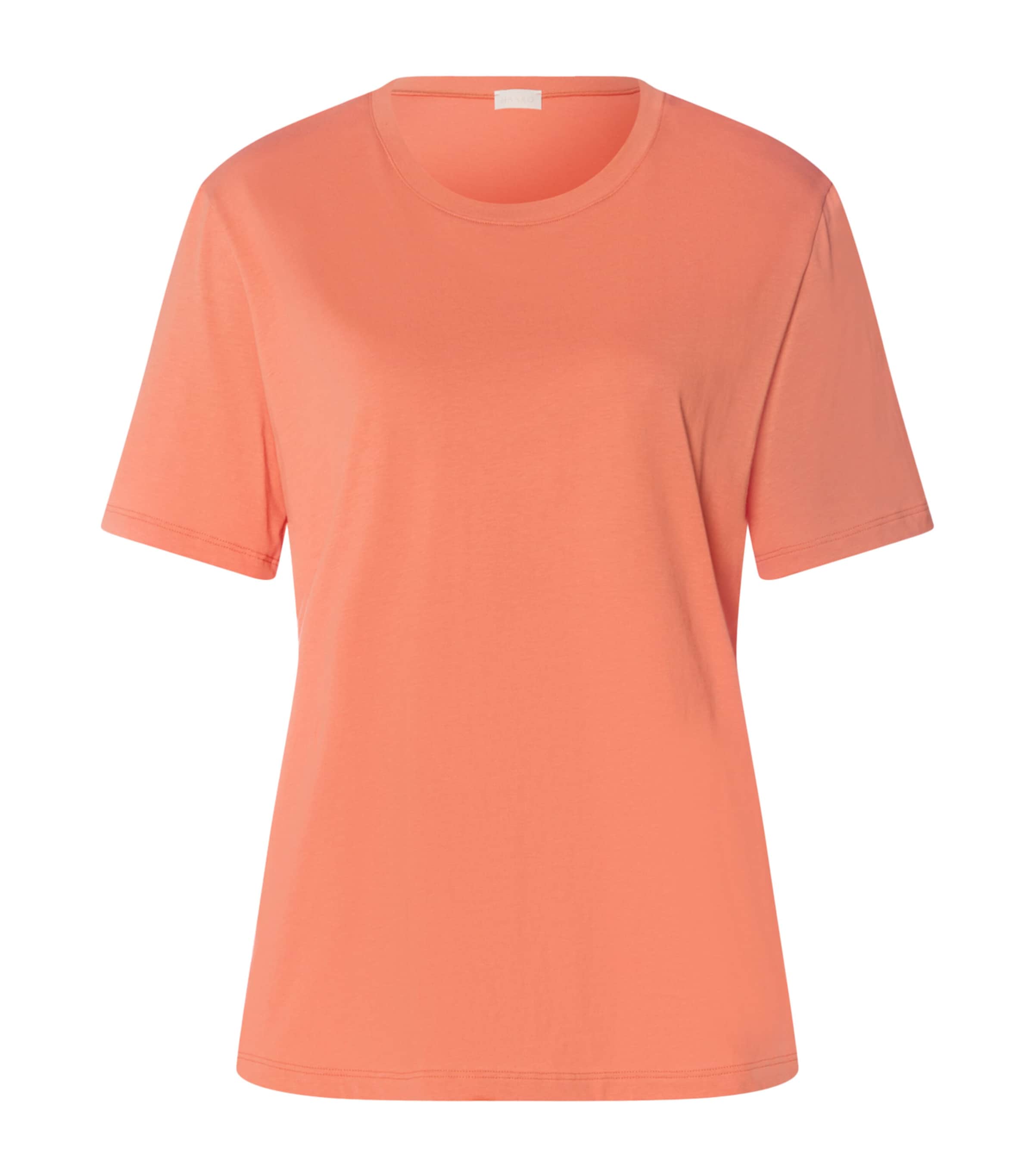 Hanro Womens Organic Cotton Crew-Neck T-Shirt Light Carnelian