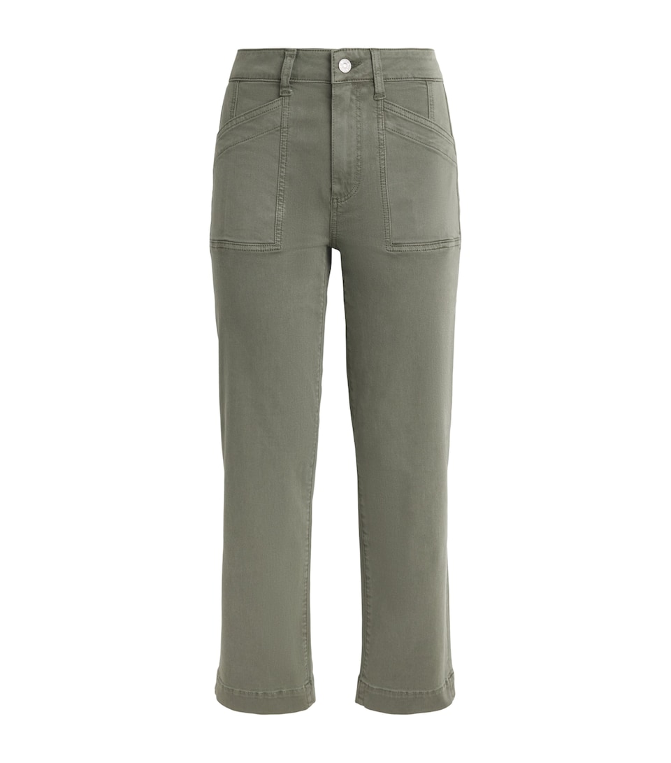 PAIGE Womens Quincy Straight Jeans Vintge Ivy Grn