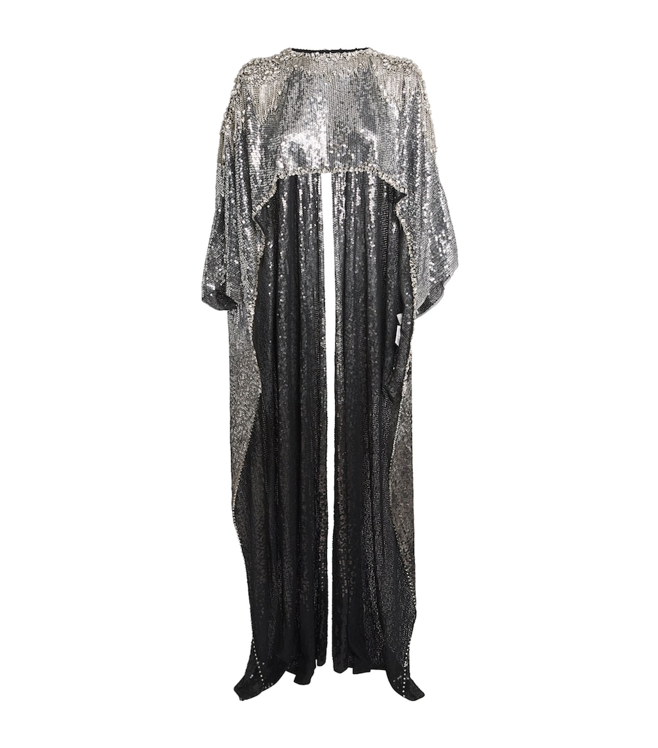 Sequin Cassia Cape Gown