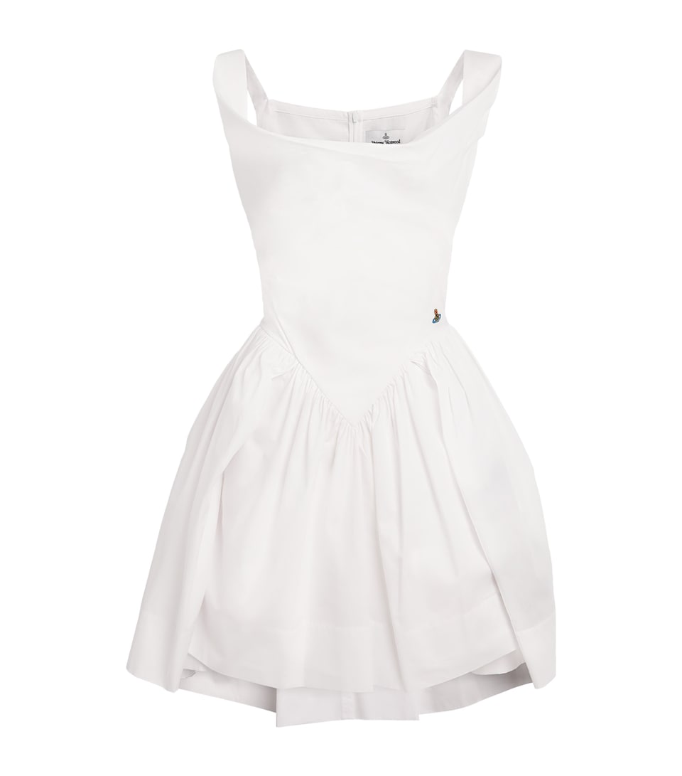 Vivienne Westwood Womens Cotton Sunday Mini Dress White