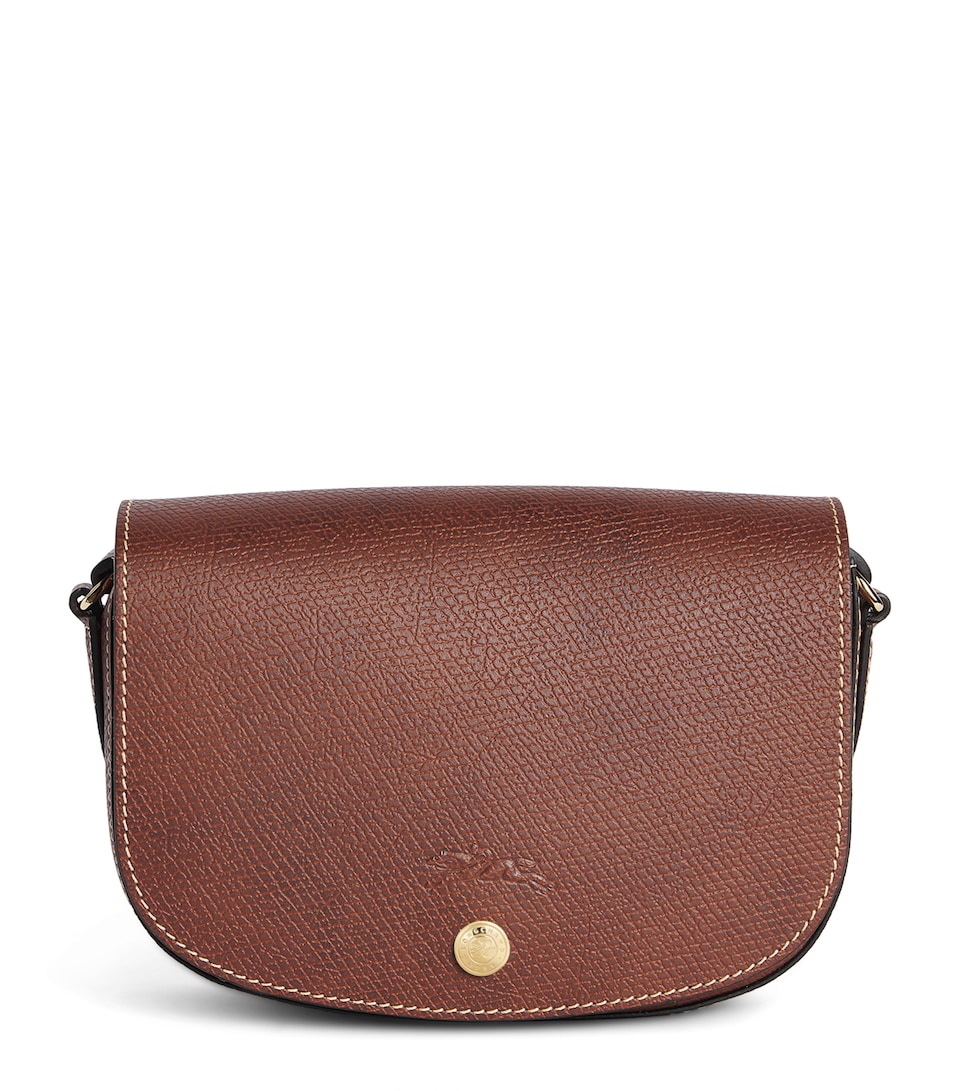 Longchamp Small Leather Épure Cross-Body Bag Brun