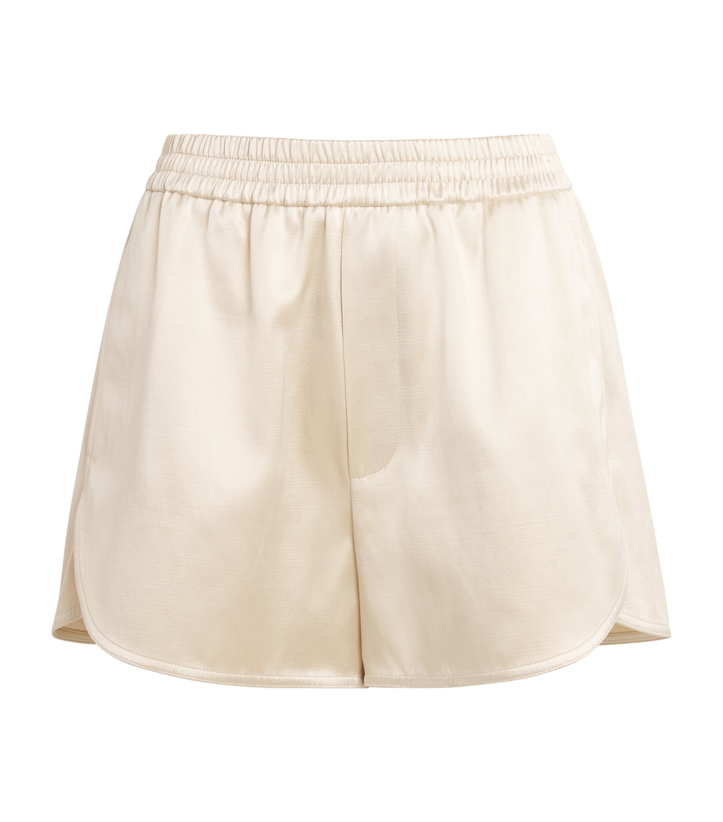 Nanushka Womens Satin Nicla Shorts Creme