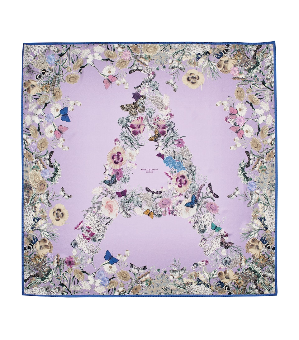Silk Floral Print Scarf